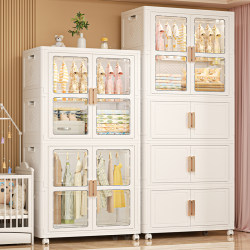 Installation-Free Baby Simple Wardrobe Children's Clothes Home Storage Cabinet Baby Small Wardrobe Plastic Storage Cabinet