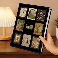 Vintage Small Photo Album, Large Capacity Memory Album with Insert Pages for 5-Inch, 6-Inch, 7-Inch Photos, Storage for 3-Inch, 4-Inch Couple and Family Photo Albums