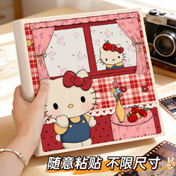 Kitty Laminated Photo Album DIY Self-Adhesive Commemorative Large-Capacity Couple's Photo Album for 3-Inch and 5-Inch Polaroid Photos