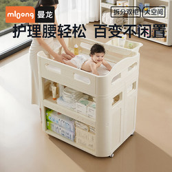 Manlong Baby Diaper Changing Table Multifunctional Bathing and Care Table Newborn Home Storage Crib Touch Table