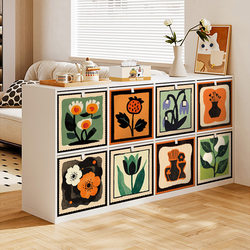 Grid Fabric Storage Box Large Capacity Drawer Organizer Wardrobe Home Folding Kallax Grid Cabinet Storage Basket