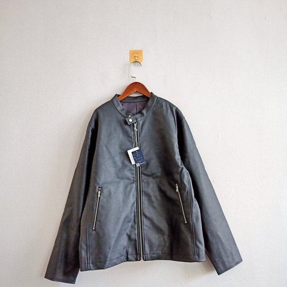 
Foreign trade autumn new men's clothing Japanese single casual stand collar zipper long sleeve boys motorcycle PU leather jacket trendy A10