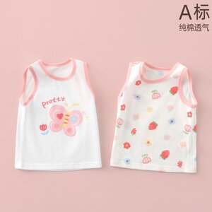 
0-7 years old small vest, summer thin vest for men and women, pure cotton inner wear, children's sleeveless top, baby bottoming