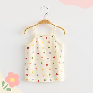 
0-7 years old girls' vest pure cotton children's suspender top summer thin baby bottoming sleeveless baby summer dress