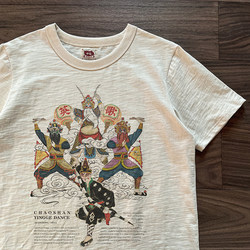 Xie Xianshen Original Chinese Intangible Cultural Heritage Chaoshan Yingge Dance Cultural Shirt, Summer 80S Old Cotton Fabric, National Trend T-Shirt, Short Sleeve