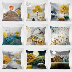 Nordic-Style Plush Reindeer Cushion for Sofa, Living Room, Luxury Back Support Pillow, Lumbar Support Pillowcase for Office, Car, and Bedside