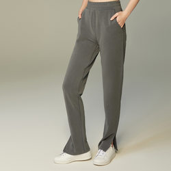 Korean-Style Split Casual Straight-Leg High-Waisted Wide-Leg Versatile Casual Sports Fitness Yoga Flared Sweatpants for Export