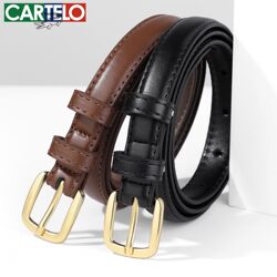 New Genuine Leather Belt for Women, Suitable for Dresses, Suits, Decorative Belts for Women, Fashionable and Versatile Jeans Belt, Trendy