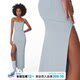 noBra by ABMY slit suspender dress for women in spring and summer with breast pads for hot girls sexy waist-hugging long skirt
