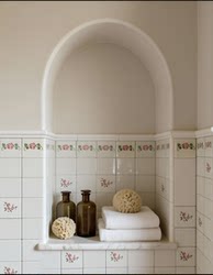Hand-Painted Retro Tiles 10*10cm Kitchen Bathroom Balcony Indoor Outdoor Garden Southern French Tiles