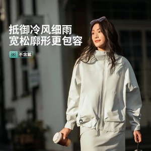 
Li Ning Jacket CF White Roll Women's Reflective Water-Splashing Sun Protection Loose Protective Clothed Jacket AFDVB48