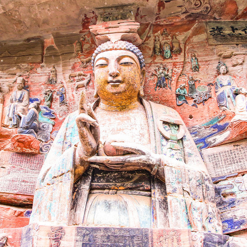 重庆旅游大足石刻一日游宝顶山北山石刻博物馆小包团纯玩周边游