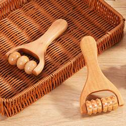 Solid Wood Manual Massager Wooden Roller Type Health Care Equipment Foot and Back Massage Wheel Roller for the Whole Body