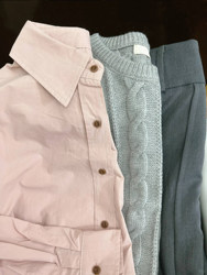 Summer Layered Pink Long-Sleeve Shirt for Women, Spring 2026 New Niche Design Shirt, Inner Layering Top