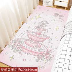 Ins Cartoon Cute Hello Kitty Floor Mat Girly Dormitory Bedroom Large Area Bedside Rug Balcony Bay Window Mat