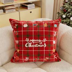 Christmas Atmosphere Decoration Pillow Sofa Lumbar Support Living Room Christmas Decoration Back Cushion New Style Bedroom Headboard Pillow