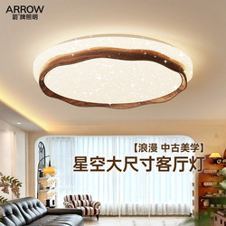 Arrow Brand Vintage Style Living Room Light 2026 New Large Round Ceiling Light Cream Style Starry Sky Main Hall Light