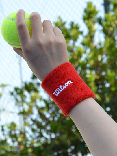 6 Inch Wrist Sweatband Sport Wristbands Elastic Athletic Wrist Bands For Sports Red