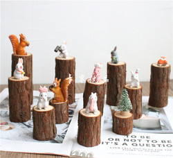 Blind Box Wooden Stakes Original LAOSHU Height Wooden Stakes Plum Blossom Stakes Display Props for Photography