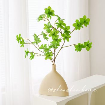 Zhouzhoujia cream wind horse drunken wood ceramic vase set