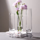 Simple modern glass small vase flower arrangement ins wind flower appliance water-raising flowers home living room desktop decoration ornaments