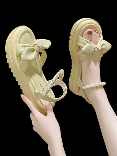Сандалии на платформе, летняя модная универсальная обувь для беременных, мягкая подошва, 2024 года