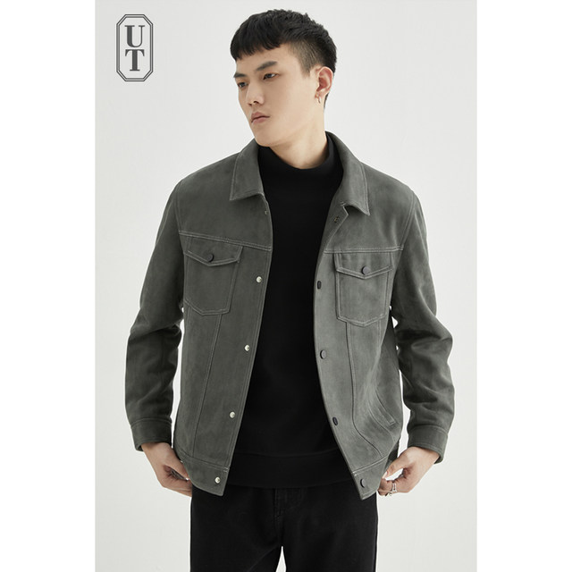 Suede Jacket Men's 2025 Casual Short Handsome Tops Spring and Autumn Workwear Men's Outerwear