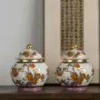 Tao Fuqi Ánh Sáng Sang Trọng Bình Trà Pekoe Kim Bạc Trà Xanh Tieguanyin Dahongpao Trà Đá Trà Gốm Bao Bì Hộp Trống hũ đựng trà hũ đựng trà bằng sứ 