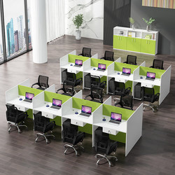 E-Commerce Call Center Desk Screen Partition Workstation Cubicle Staff Desk and Chair Set