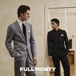 Full Monty Men's Wool Suit Set Engagement Suit Groom Wedding Business Black Suit Professional Formal Wear
