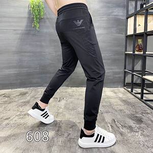 Summer ice silk casual pants, men's air conditioning pants, elastic quick drying pants, slim fit leggings, men's leggings, men's clothing
