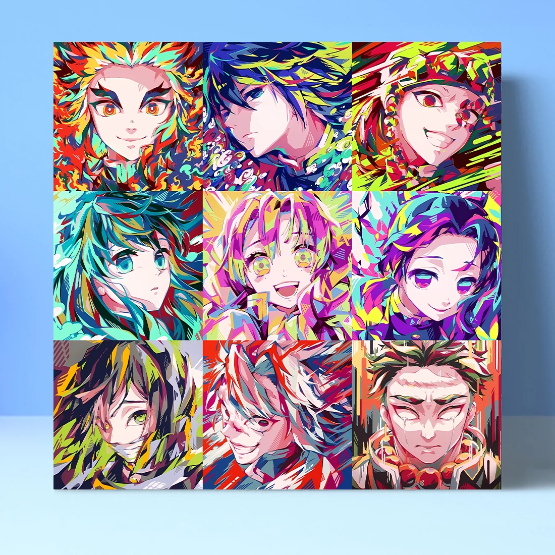 鬼灭之刃数字油画卡通动漫diy手绘填色充减压善逸装饰客厅油彩画