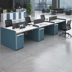 Staff Desk Office Partition Workstation Employee Computer Desk 6-Person Combination Booth Partition Furniture Manufacturer