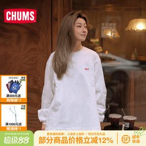 
CHUMS Qiaqianiao outdoor sports and leisure long-sleeved T-shirt heavy cotton sweatshirt loose round neck for men and women 25 autumn new style