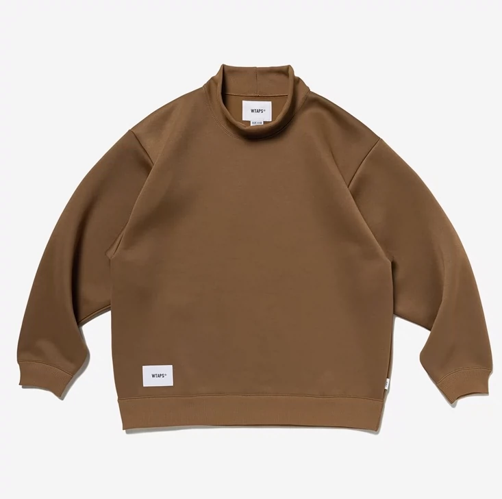 大D巢舍预约WTAPS MOCK NECK/SWEATER/POLY 23AW 套头高领卫衣-Taobao