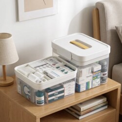 Medicine Box Storage Box, Household Medicine Box, Medicine Storage Box, Family Medical Small Medicine Box, Large Capacity and Portable