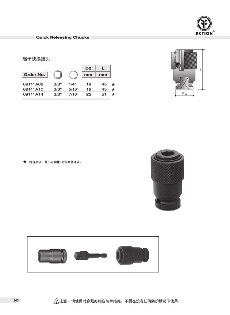 Thunder Horse メトリックソケットアダプター - 3/8 ドライブから 1/4
