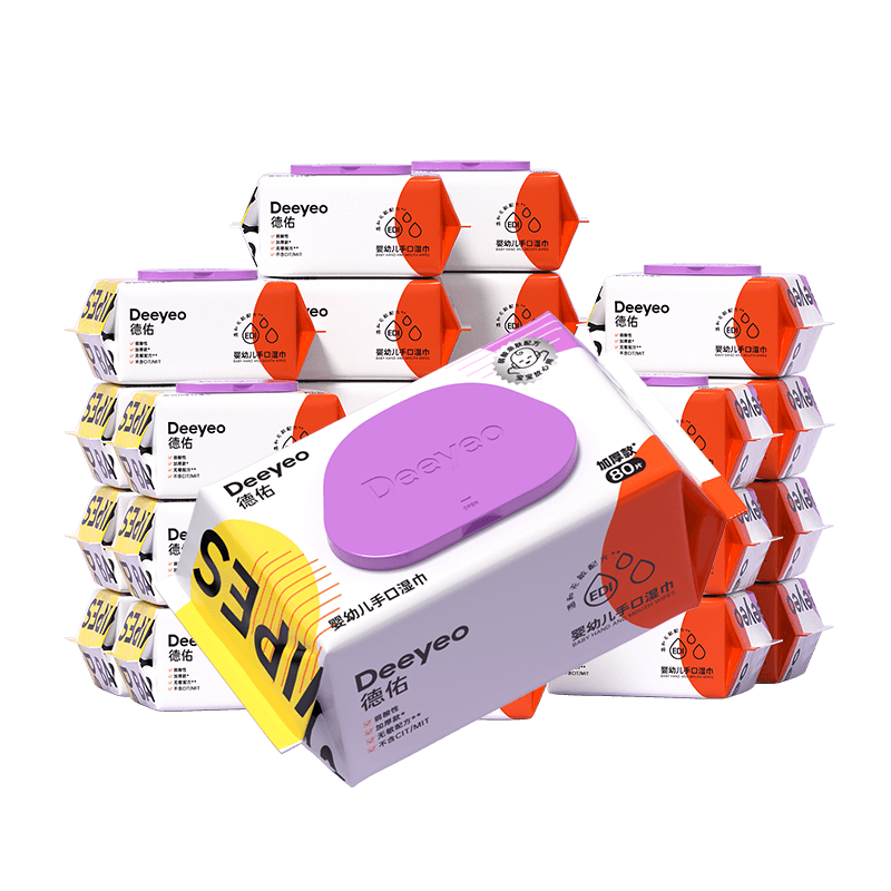 Deyou baby hand and mouth wipes family pack 80 packs 28 packs