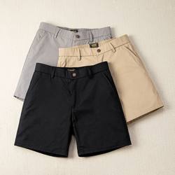 Summer thin three-quarter length shorts for men slim fit and elastic