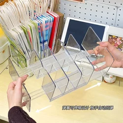 Milk Tea Bag Storage Rack Desktop Bookend Storage Box Kraft Paper Bag Packaging Bag Automatic Retractable Storage Organizer