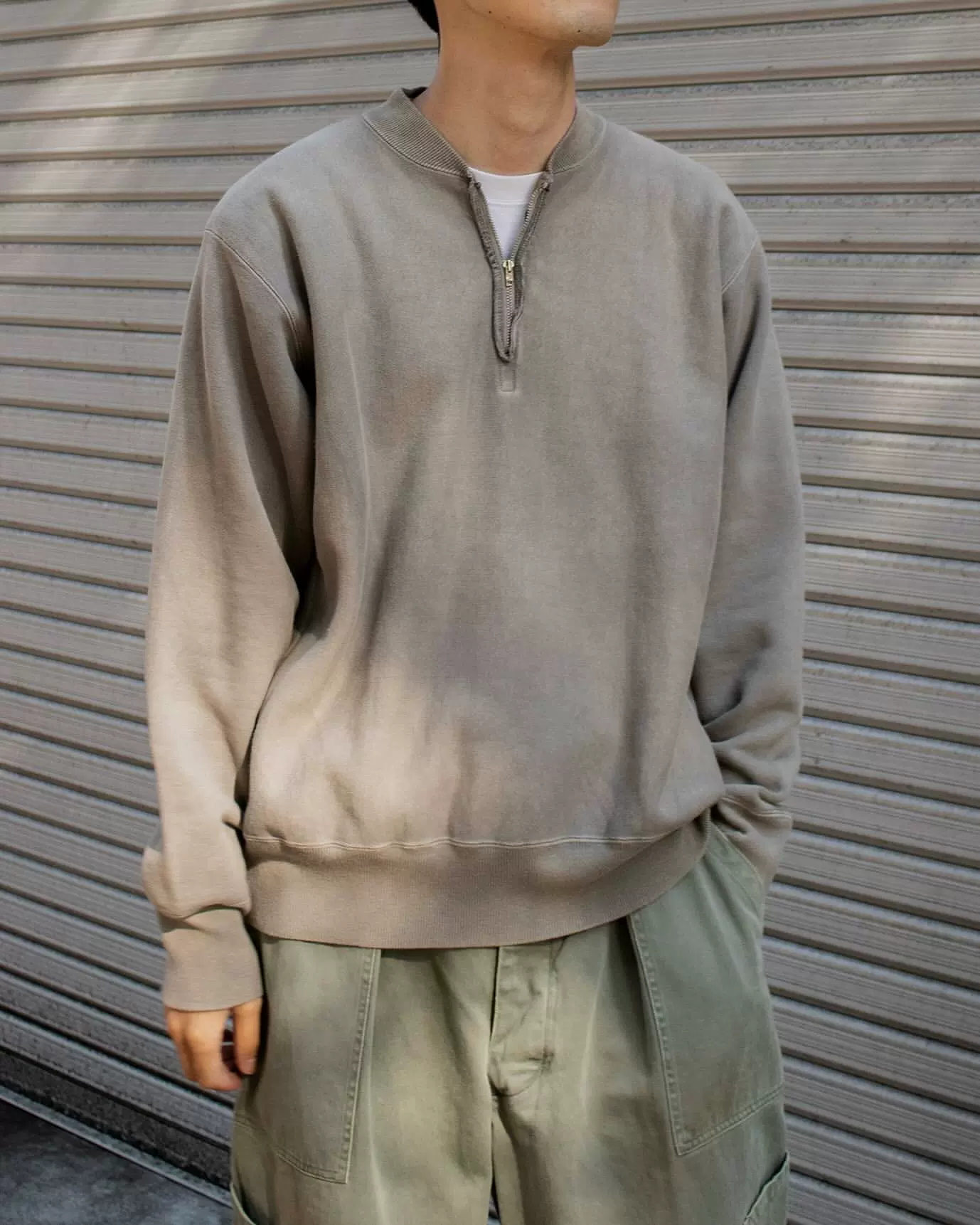 トップス 25aw A.PRESSE Half Zip Rib Collar Sweat VINTAGE HALF ZIP RIB COLLAR SWEATSHIRT – COVERCHORD