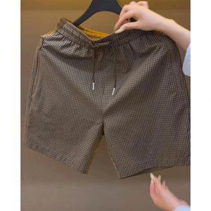 
Old money style five-cent shorts for men, summer plaid trendy design, simple, handsome, loose and versatile shorts, beach pants