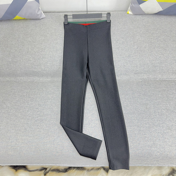 
Spring and Autumn Black Glossy High Stretch Light Leg Artifact Leggings Slim Leg Tight Warm Pants Pencil Pants Shark Pants