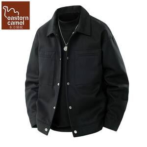 
Oriental Camel Japanese pure cotton lapel jacket men's spring, autumn and winter loose, trendy and versatile Detroit jacket for men