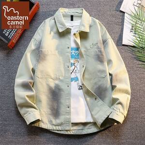 
Oriental Camel 2026 new spring and autumn solid color long-sleeved workwear versatile men's handsome men's denim jacket trendy