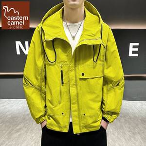 
Oriental Camel New Spring and Autumn Hooded Work Jacket Men's Trendy Outdoor Jacket Spring Jacket Top Men