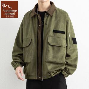 
Oriental Camel Barn Wind Jacket Men's Spring and Autumn New Retro Casual American Suede Workwear Top Jacket
