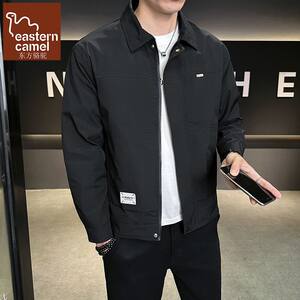 
Oriental Camel men's lapel jacket spring and autumn trendy workwear executive jacket youth high-end zipper top