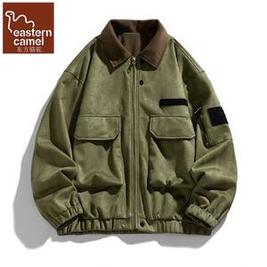 
Oriental Camel New Lapel Jacket Men's Casual Jacket American Fashion Brand Loose Workwear Jacket Pilot Jacket