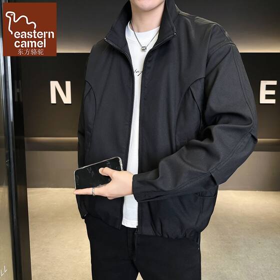 
Oriental Camel Men's Spring and Autumn Stand Collar Jacket Men's Workwear Handsome Casual Sports Young and Middle-aged Jackets Top Clothes